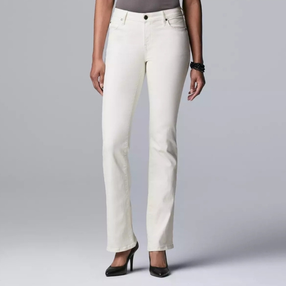 Simply Vera Vera Wang White Boot Cut Denim